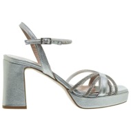  mourtzi γυναικεία δερμάτινα πέδιλα 55/553g07 ασημί