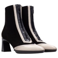  hispanitas γυναικεία mποτάκια ankle boot atlanta black-white bhi254186 μαύρο-λευκό