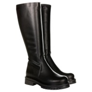  robinson γυναικεία μπότα 129666 μαύρο δέρμα