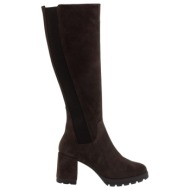  mourtzi γυναικεία δερμάτινα παπούτσια μπότα 65/67013 καφέ suede δέρμα