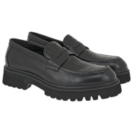  renato garini ανδρικά παπούτσια loafers 15w-820 μααύρο δέρμα μαύρο κροκό v515w8202950