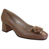  fardoulis shoes γυναικεία παπούτσια γόβες 537-04 κάμελ δέρμα