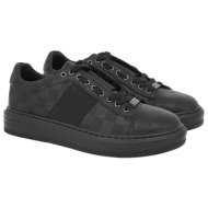  renato garini ανδρικά παπούτσια sneakers 700-683 μαύρο στάμπα v57006832s41