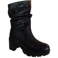  commanchero γυναικεία μποτάκια 51454-721 μαύρο δέρμα