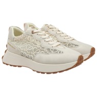  renato garini γυναικεία παπούτσια sneakers 418-19r μπέζ καστόρι δαντέλα w119r41833x2