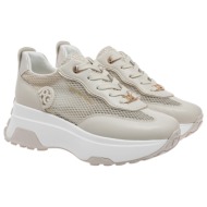  renato garini γυναικεία παπούτσια sneakers 534-19r μπέζ διχτύ w119r53439w5