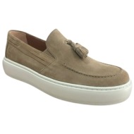  commanchero ανδρικά παπούτσια μοκασίνια 72396-428 μπέζ δέρμα