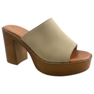  commanchero γυναικείες πέδιλα 51008-428 μπέζ δέρμα