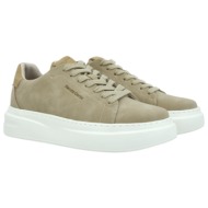  renato garini ανδρικά παπούτσια sneakers 700-018 μπέζ nubuck καμηλό w570001834x2