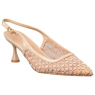  envie shoes γυναικείες παπούτσια γόβες slingback e84-23426-36 μπέζ