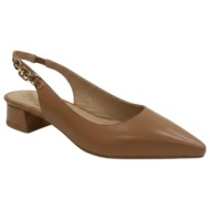  mourtzi γυναικεία δερμάτινα mules 25/28420 μπισκότο δέρμα