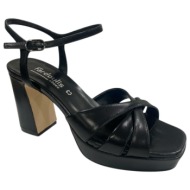  fardoulis shoes γυναικεία παπούτσια πέδιλα 641-11a μαύρο δέρμα