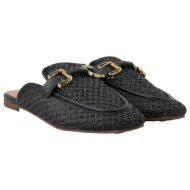  exe shoes γυναικεία παπούτσια mules 71s-921 μαύρο ψάθα w471s9211h23