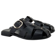  exe shoes γυναικεία παπούτσια flats mules 03r-351 μαύρο δέρμα w403r3511002