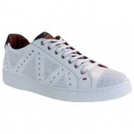  robinson ανδρικά παπούτσια sneakers 1576 λευκό δέρμα