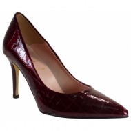  alessandra paggioti γυναικεία παπούτσια γόβες 81001 κόκκινο κροκό λουστρίνι