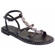  fratelli robinson γυναικεία πέδιλα 622116 μαύρο δέρμα