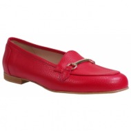  smart cronos γυναικεία παπούτσια μοκασίνια 7018-1820 κόκκινο δέρμα