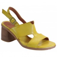  katia shoes anneto γυναικεία πέδιλα κ48-3722 κίτρινο δέρμα