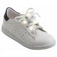  sneaker με φωτεινα κορδονια led white