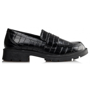 croc-effect loafers