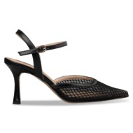 mesh slingback pumps