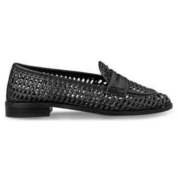 raffia-effect loafers