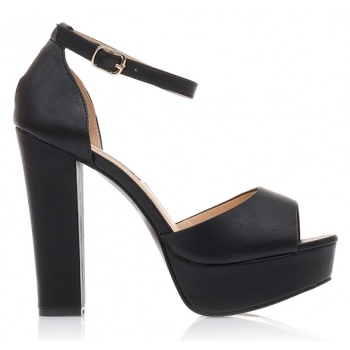 πέδιλα μαύρα δερματίνη με φιάπα και σε προσφορά