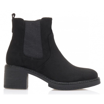 μποτάκια μαύρα σουέτ με λάστιχο και σε προσφορά