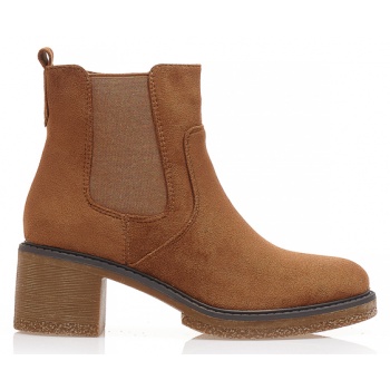 μποτάκια κάμελ σουέτ με λάστιχο και σε προσφορά