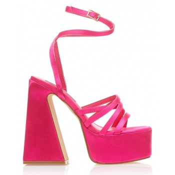 πέδιλα φούξια σατέν με πολλαπλά σε προσφορά