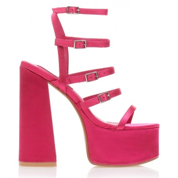 πέδιλα φούξια σατέν με πολλαπλά σε προσφορά