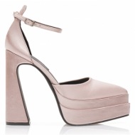 γόβες  μπρονζέ σατέν δίπατες μυτερές μπρονζε