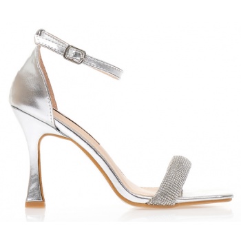 πέδιλα ασημί δερματίνη με φάσα από σε προσφορά