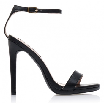 πέδιλα μαύρα δερματίνη με λεπτή φάσα σε προσφορά