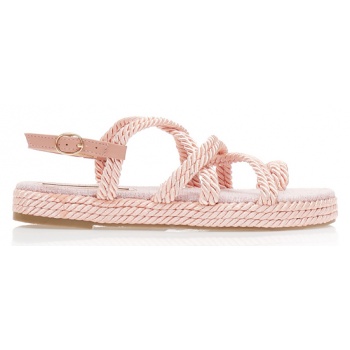 σανδάλια ροζ με πολλαπλά χιαστί