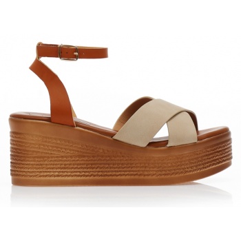 πλατφόρμες πούρο δερματίνη με χιαστί σε προσφορά