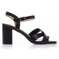 πέδιλα  μαύρα δερματίνη με χιαστί φάσα μαυρο