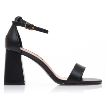 πέδιλα μαύρα δερματίνη με τετράγωνο σε προσφορά