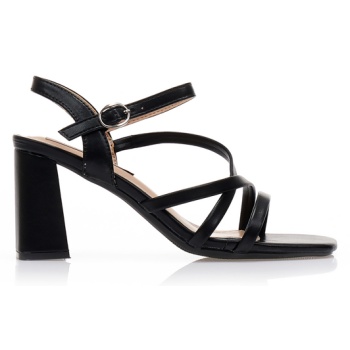 πέδιλα μαύρα δερματίνη με λουράκια μαυρο σε προσφορά