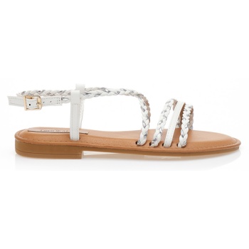 σανδάλια λευκά δερματίνη με ασημί σε προσφορά