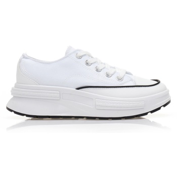 αθλητικά λευκά υφασμάτινα με κορδόνια σε προσφορά