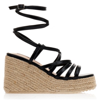 εσπαντίγιες πλατφόρμες μαύρες δερματίνη σε προσφορά