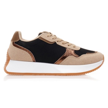 αθλητικά μαύρα υφασμάτινα και σουέτ με σε προσφορά