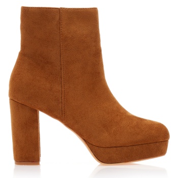 μποτάκια κάμελ σουέτ με φιάπα και σε προσφορά