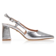 γόβες   ασημί δερματίνη ασημι