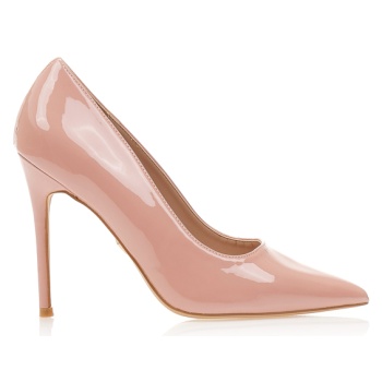 γόβες nude λουστρίνι μυτερές nude σε προσφορά