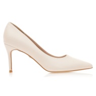 γόβες  μπεζ δερματίνη μυτερές μπεζ