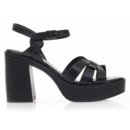 πέδιλα  μαύρα δερματίνη με ιδιαίτερη φάσα μαυρο