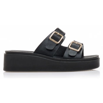 flatforms μαύρα δερματίνη με σε προσφορά